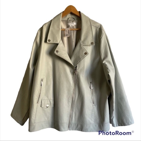 IN EVERY STORY Faux-Leather Biker Jacket - Picture 1 of 11